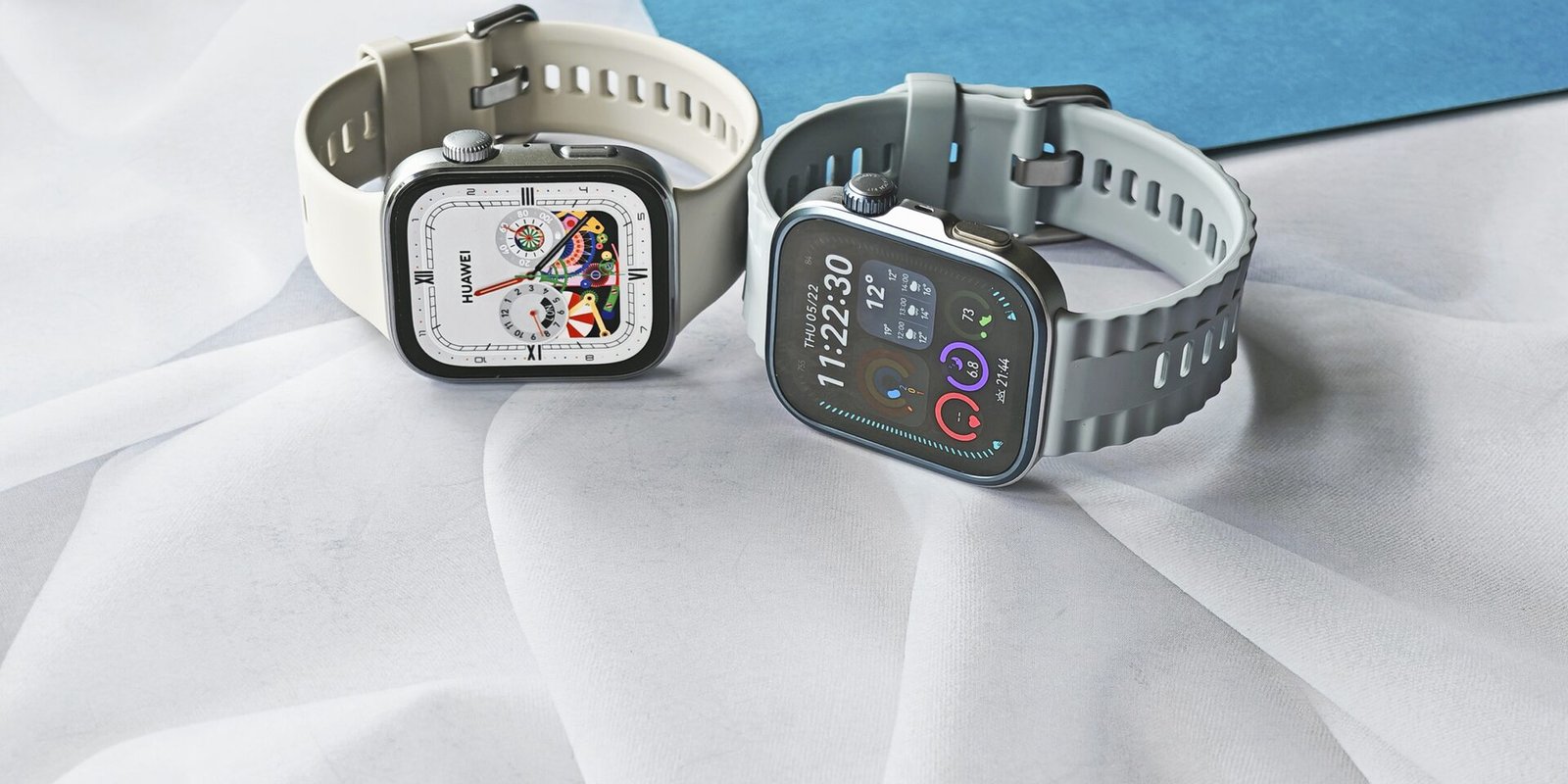 Huawei Watch Fit 4 Pro in beige and gray on AliExpress