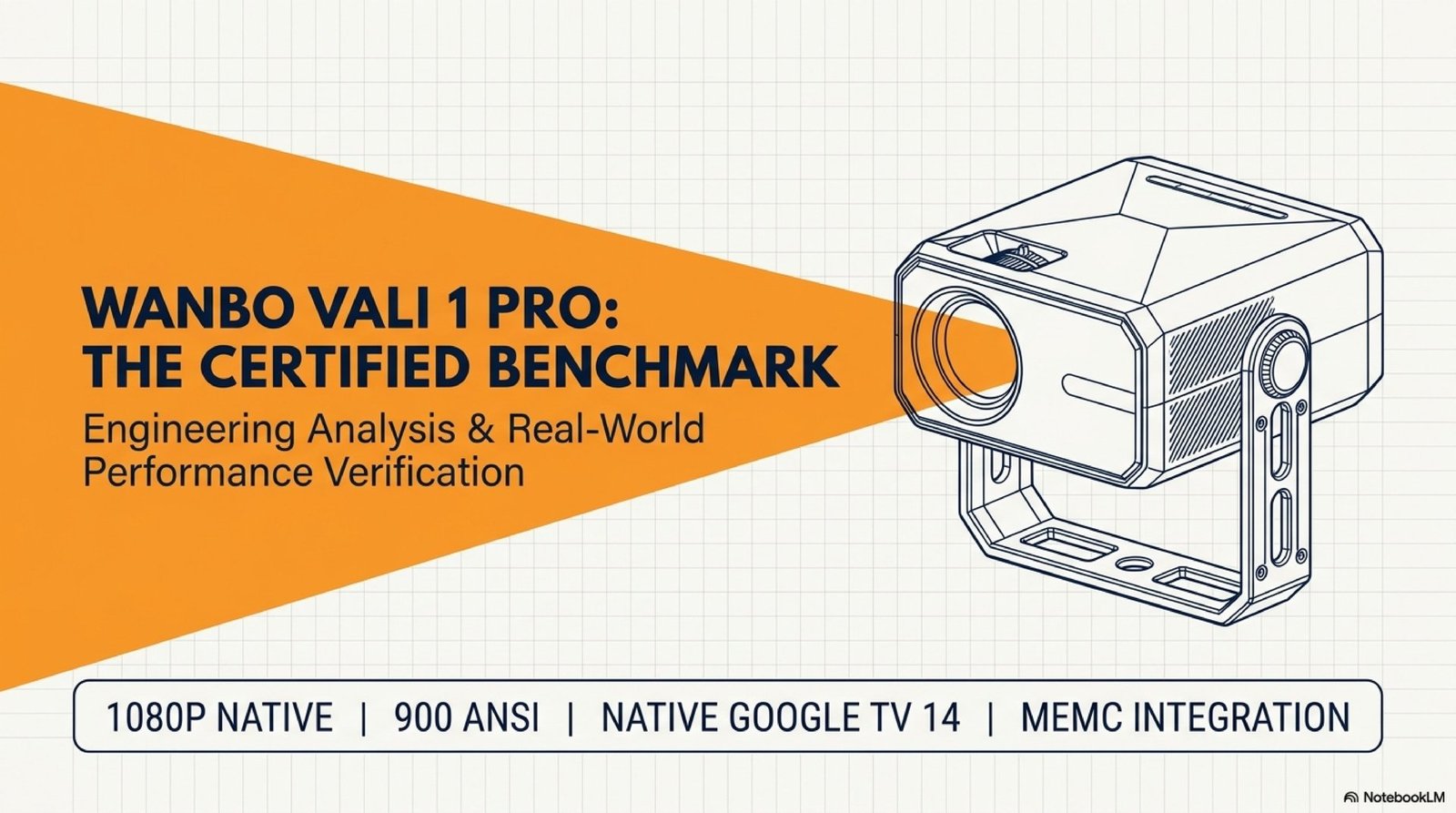 Wanbo Vali 1 Pro projector technical breakdown with 900 ANSI lumens and gimbal stand